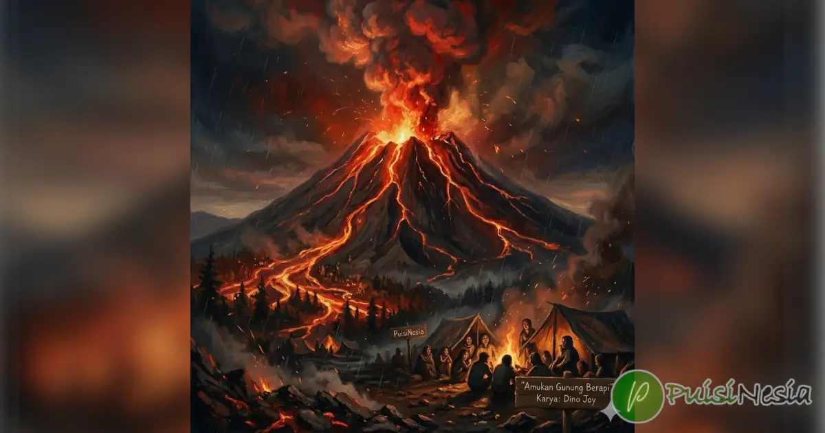puisi tentang gunung meletus